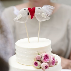 Braut und Bräutigam Vögel Hochzeitstorte Topper – Liebe Vögel Kuchen Topper – einzigartige süße schöne lustige Kuchen Topper für Hochzeit