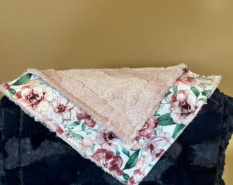 Minky floral/pink Lovey