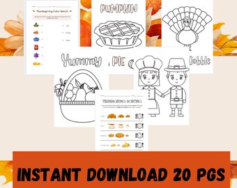 Thanksgiving coloring/worksheets,  coloring for kids, printable