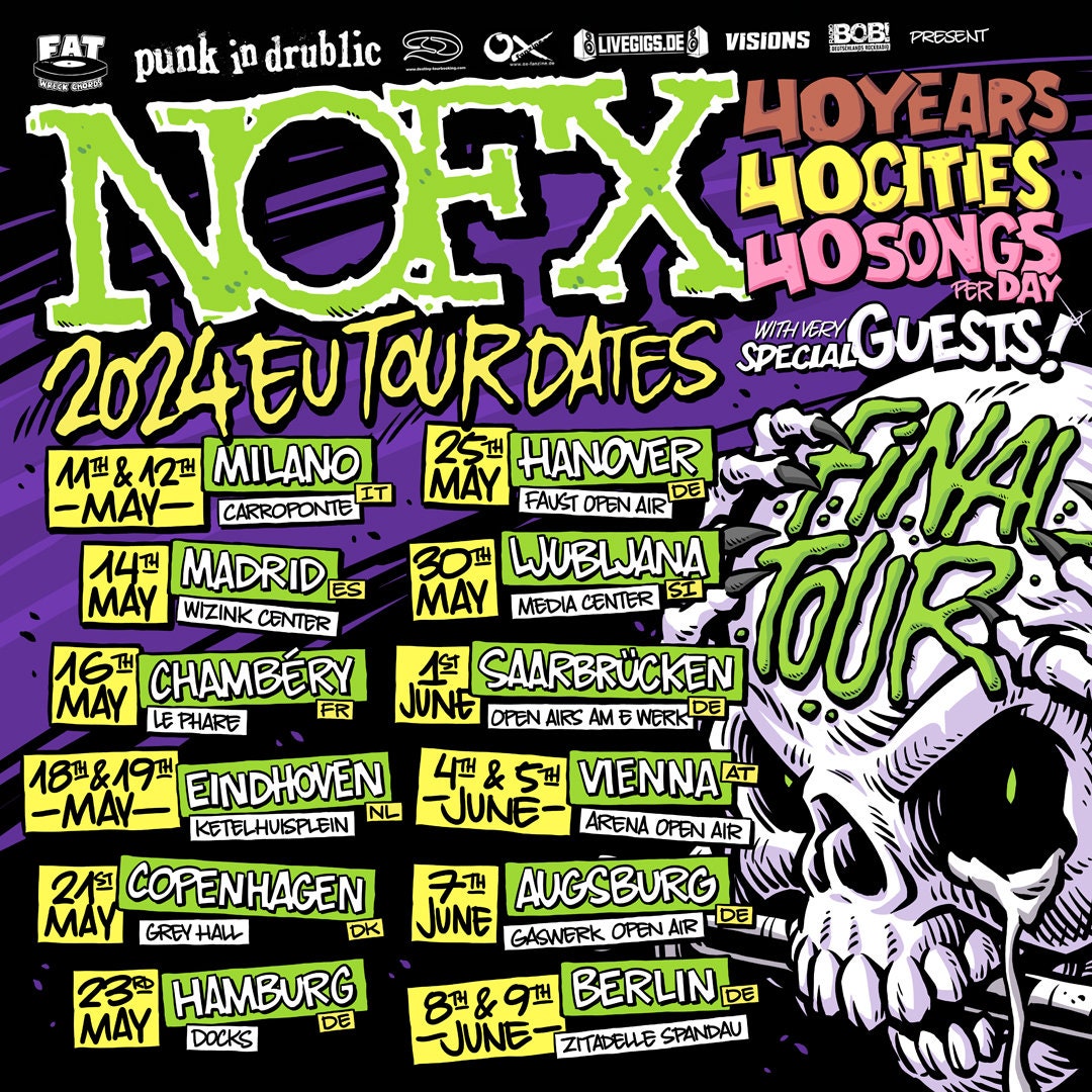 Final NOFX Eu Tour 2024 Poster sold by Neha Gupta SKU 100222642 30