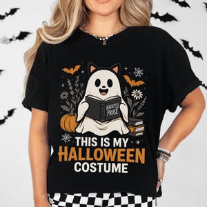 Halloween Tee Shirt Comfort Colors Crewneck Cute Sweatshirt Funny Halloween TShirt Ghost Sweatshirt  Halloween Sweater Bookish Halloween Tee