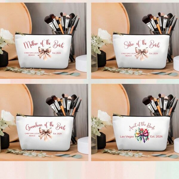 Personalized Cosmetic Pouch Custom Makeup Bag Gift Custom Make Up Pouch Women Teen Birthday Gift Monogram Cosmetic Bag Bridesmaid Gift Idea