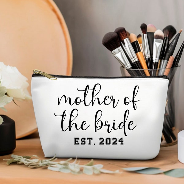 Personalized Cosmetic Pouch Custom Makeup Bag Gift Custom Make Up Pouch Gift For Her Monogram Cosmetic Bag Mother Of The Bride Gift