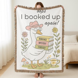 Bookworm Gift Woven Blanket For Book Lover Throw Bookish Gift Reader Decor Tapestry Blanket Reading Gift Bookish Decor Cottagecore Tapestry