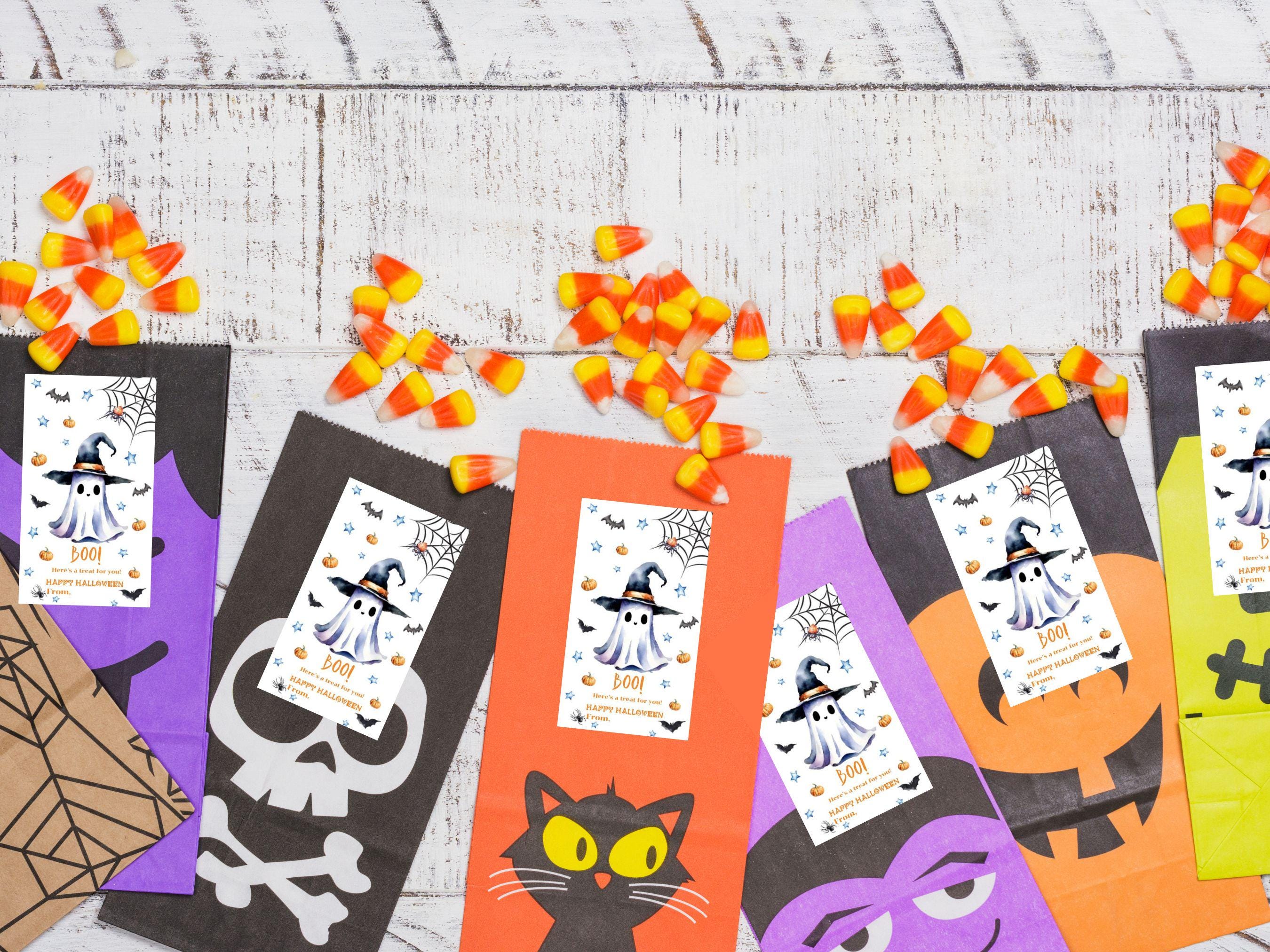 Halloween Printable Gift Tags Personalized Trick or Treat Favor Tags ...