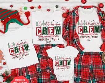 Personalized Christmas Crew Shirt, Family Matching Tee