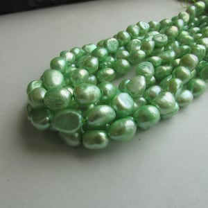 Perle de riz verte, perle, perle de riz, perle verte, perle d’eau douce, perle verte, perles de perles, perles de bijoux