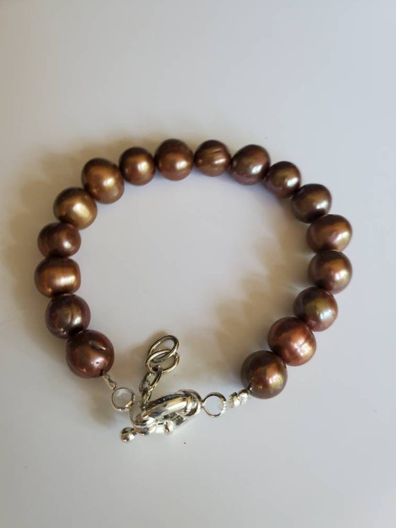 Chocolate pearl bracelet online