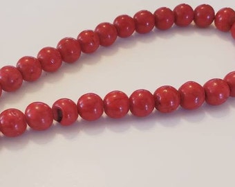 10mm Red Round  Mountain Jade, Red Mountain Jade, Gemstone, Red Gemstone, Red Jade, Jewelry Supplies, Jade, Gemstone Beads, Beads, Red