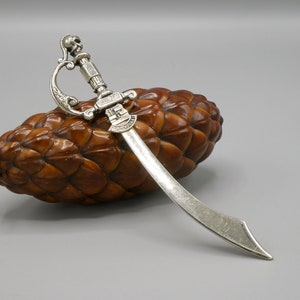 Abridor de cartas vintage l14cm, espada medieval, acessório de mesa de escritório para homem caverna/livro, ferramenta de mesa vintage