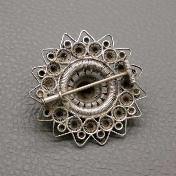 Button brooch deals