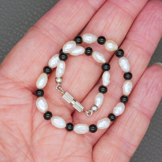 Baroque Pearl Bracelet, natural freshwater pearl … - image 3