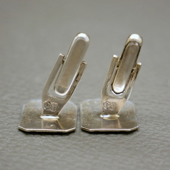 ヴィンテージ835シルバーメンズカフスボタン：ゴールドウォッシュ