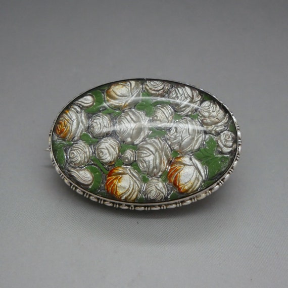 Broche Ancienne En Forme De Rose - Argent Massif 800, Vintage, Possible Origine Paris Ou Allemande, Occasion