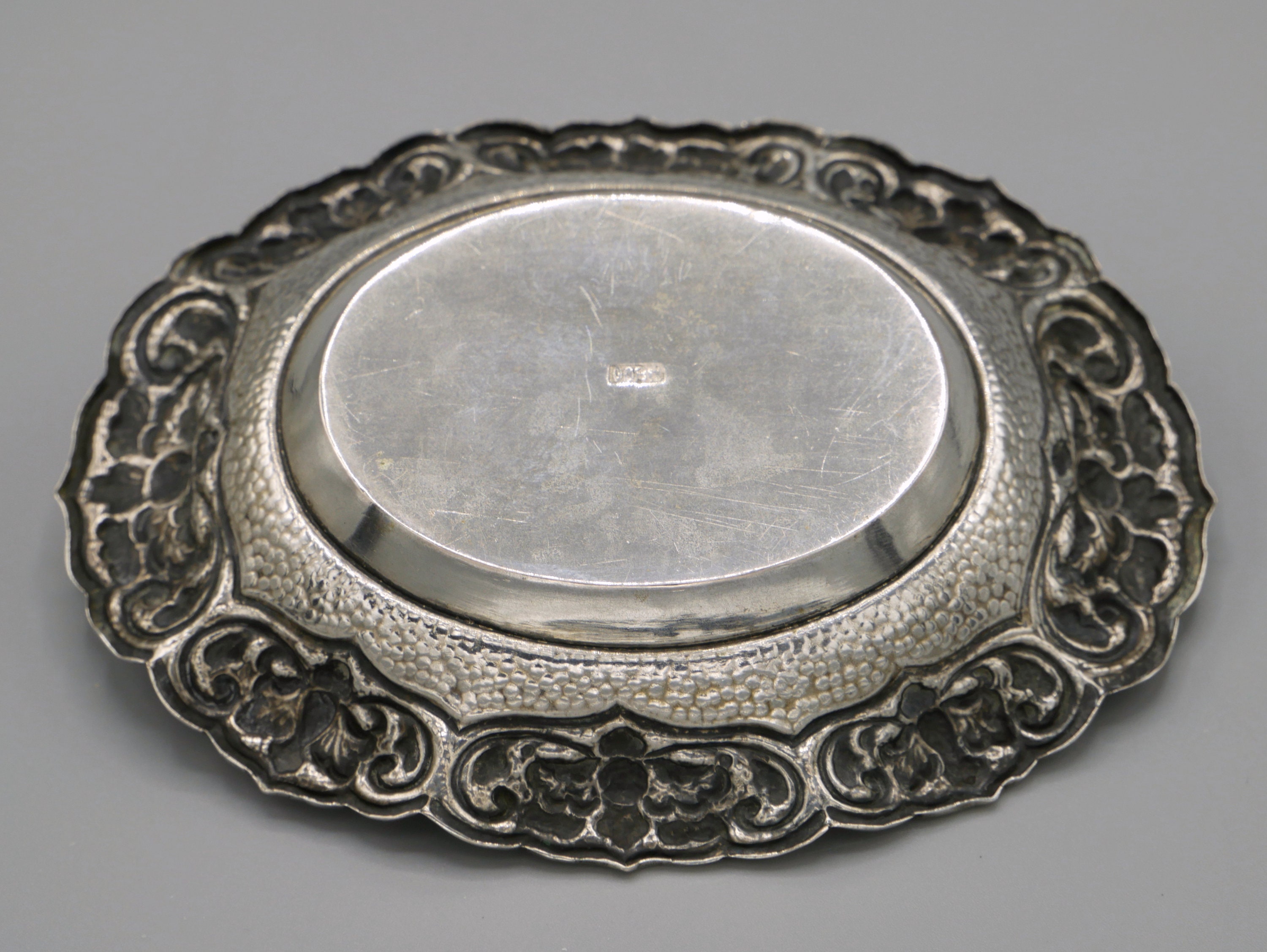 超レア　オバルティニーズ  Ovalteenies ミールトイ　ビンテージ Antique 800 Silver Small Candy Bowl, Oval Ring Tray With