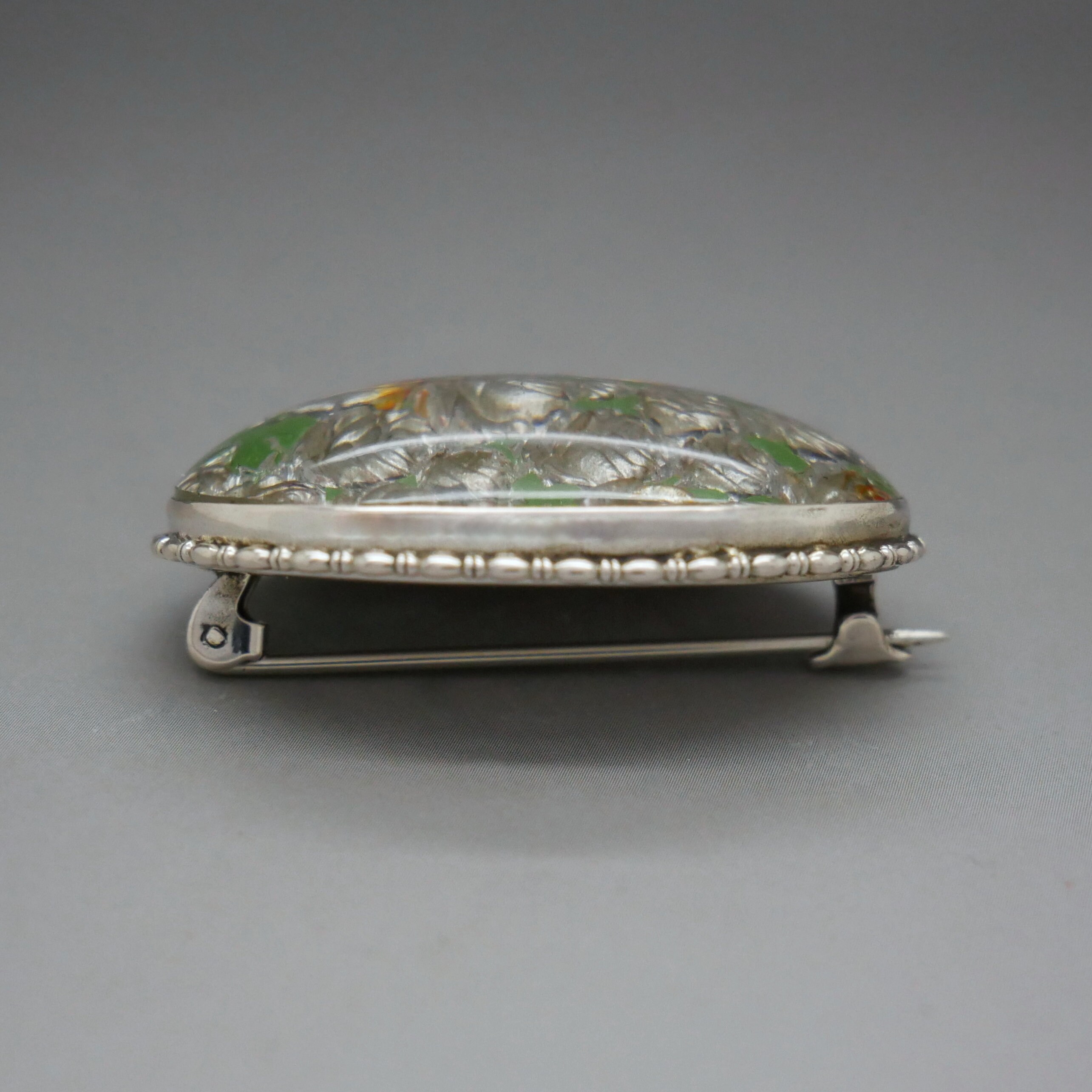 Broche Ancienne En Forme De Rose - Argent Massif 800 - Style Vintage (origine Paris/Allemand)