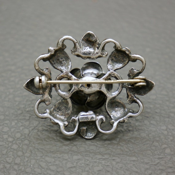 TEKA Theodor Klotz Sterling Silver Rose Flower Br… - image 7