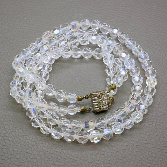 Aurora Borealis Double Strand Necklace 16" Long, … - image 2