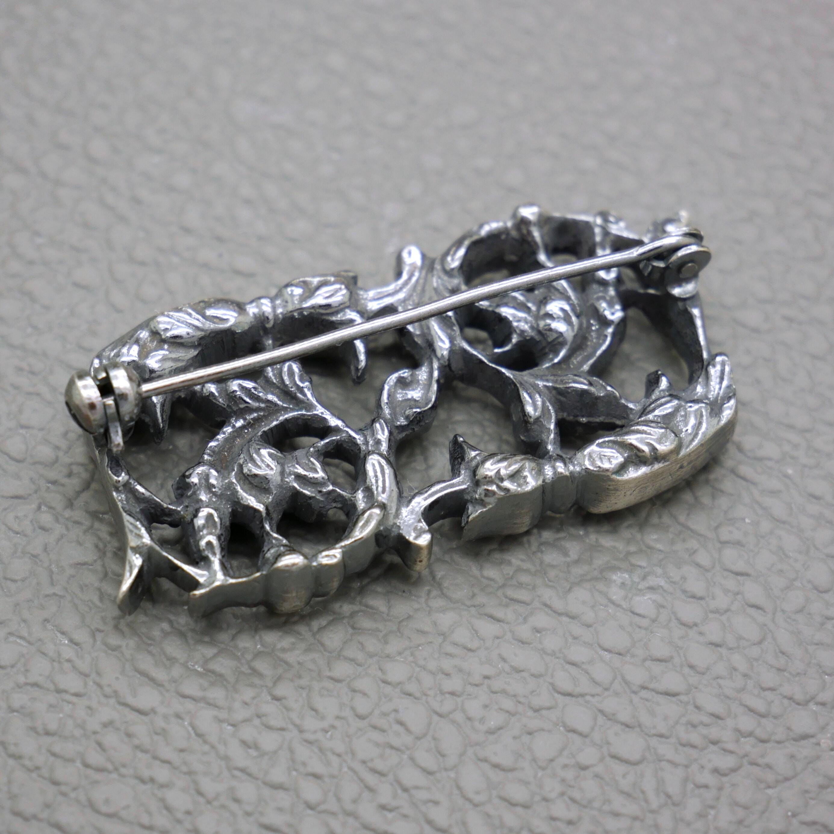 Broche Ancienne En Argent Massif - Pic à Chapeau Buste De Femme, Référence REF43012, Occasion