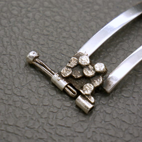 Brutalist Design Solid Silver Panel Bracelet - Mi… - image 10