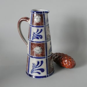 Vintage German Salt Glaze Pitcher H23cm, Wine Jug, Westerwald Stoneware Studio Pottery, Decanter, Retro Kitchen Decor