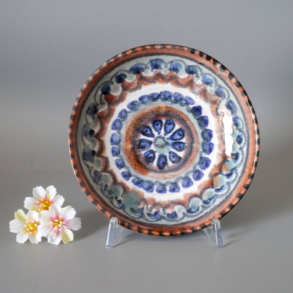 Keramik Ringschale D14cm, Handbemalte studio keramik, kleine