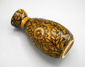 ヴィンテージドイツ製ファットラバ陶器花瓶：1960年代西ドイツ、MCM