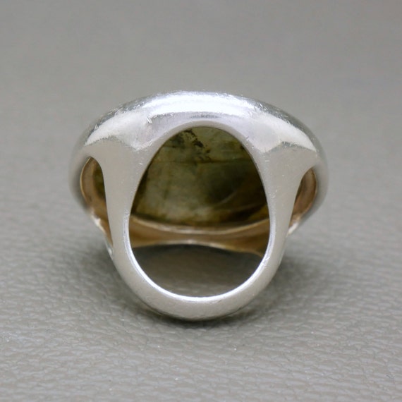 Oversized Labradorite & Sterling Silver Ring, Bru… - image 8