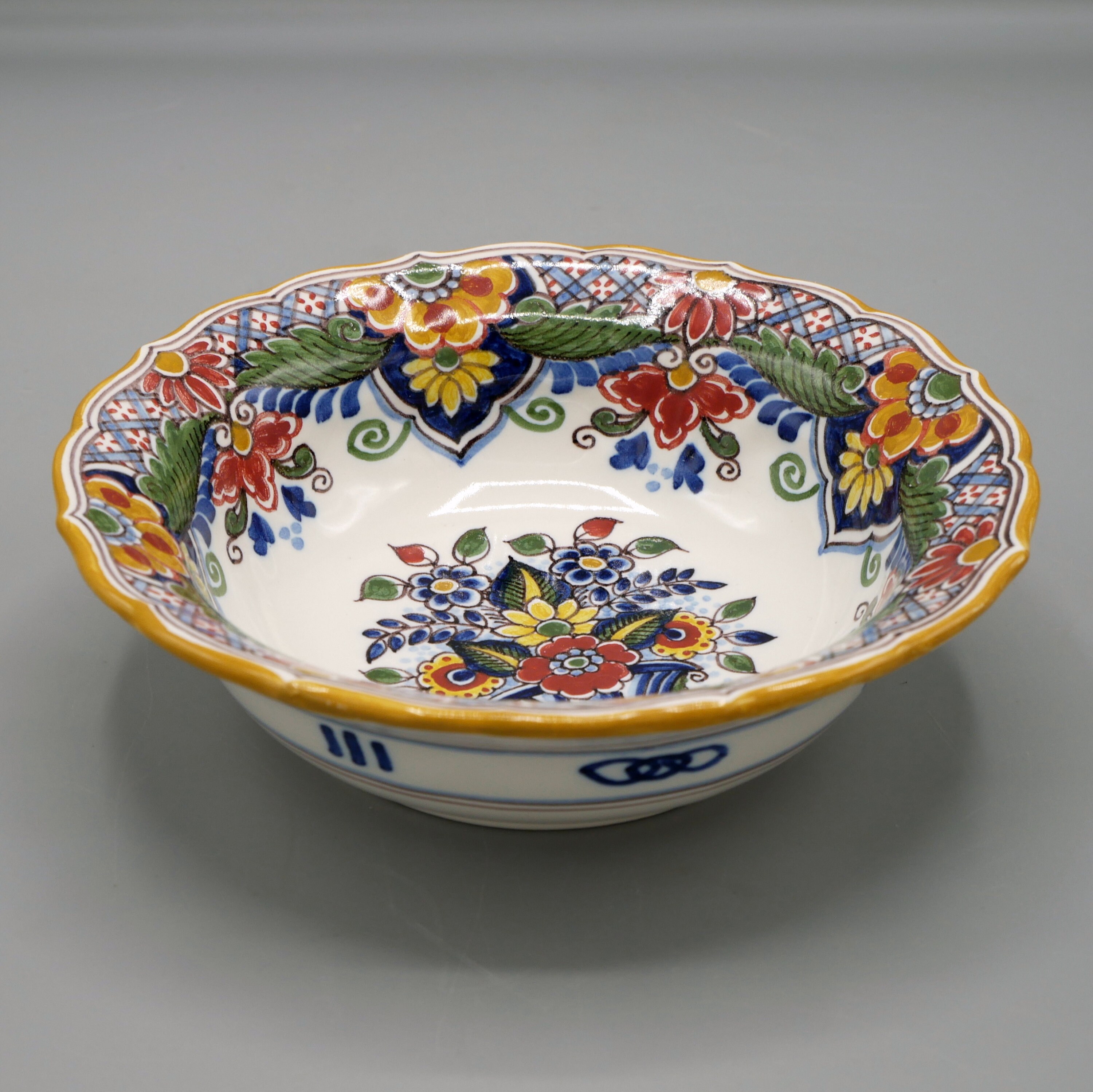 Dutch Makkum Small Serving Bowl D15cm - Royal Tichelaar Polychrome