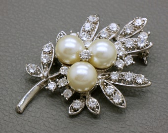 Spille Fai Da Te Spilla Fiore Spilla Di Strass Spilla In Lega - Foto 3