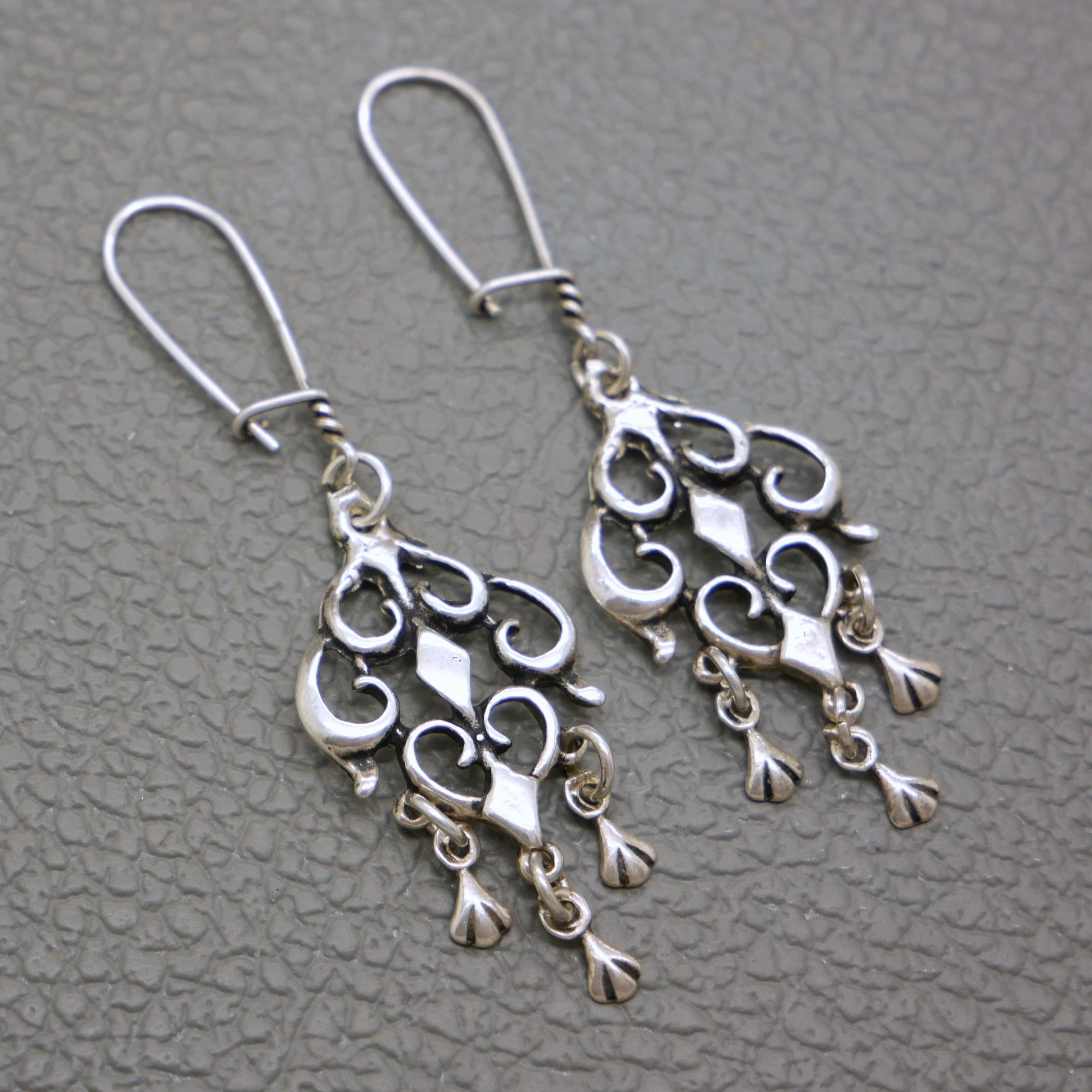 Sterling Silver Axe Filigree Earring Sterling Silver Axe Filigree Earring