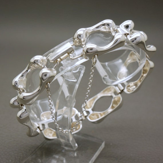 Andreas Daub Signed A&D Modernist 835 Silver Brac… - image 9