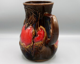 Scheurich 419-18 花瓶：3Dフルーツがあしらわれたミッド