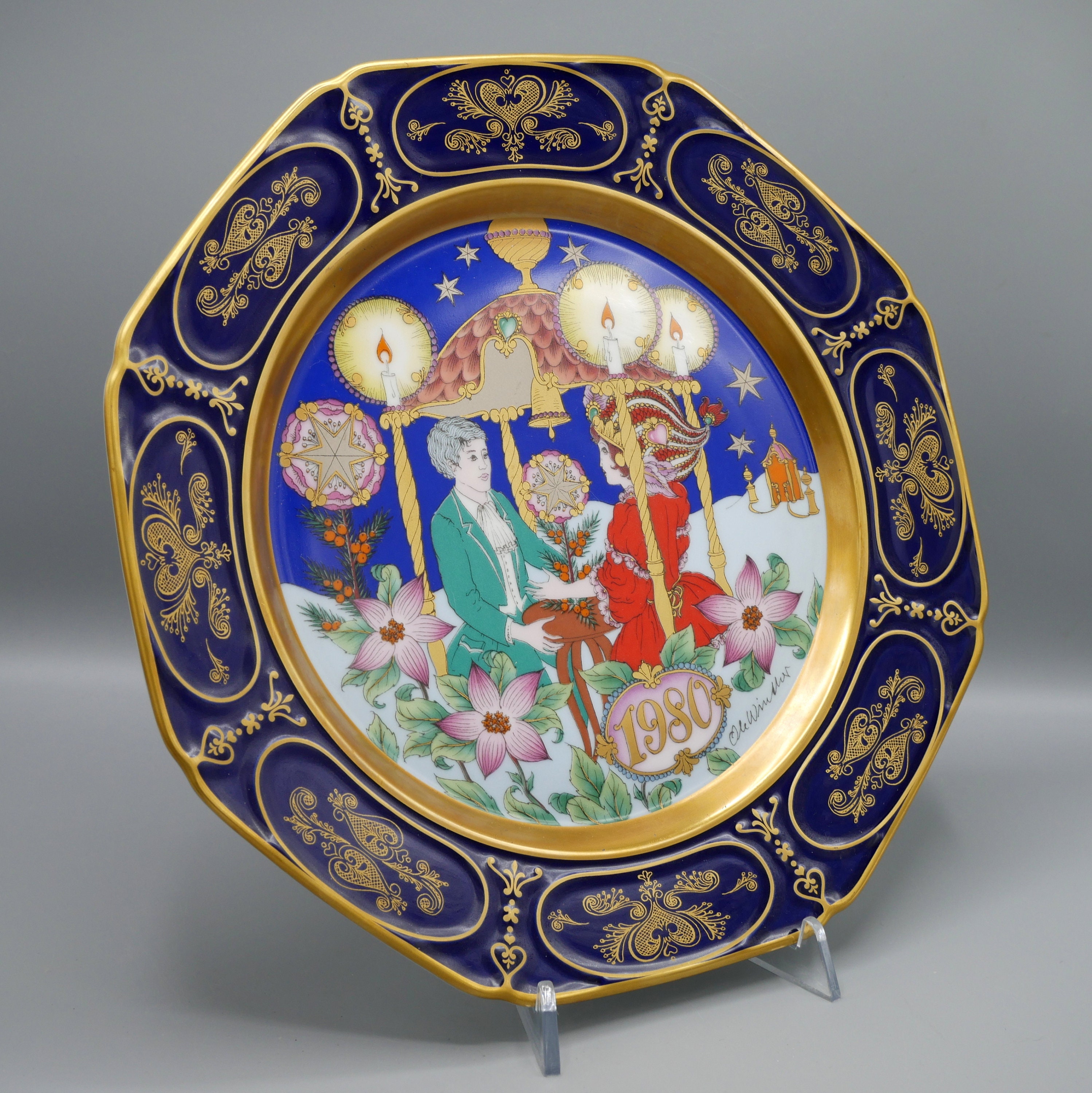 【匿名配送/希少】フッチェンロイター/クリスマスプレート/1986/ヴィンテージ 匿名配送/希少】フッチェンロイター/クリスマスプレート/1986