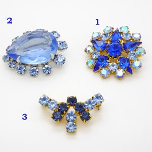 Lot De 18 Broches Vintage Strass Années 1940-1960 - Multicolore Alliage - Occasion