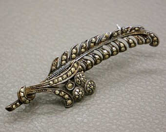 ヴィンテージ 1950 年代 スターリング シルバー 925 とマーカサイト