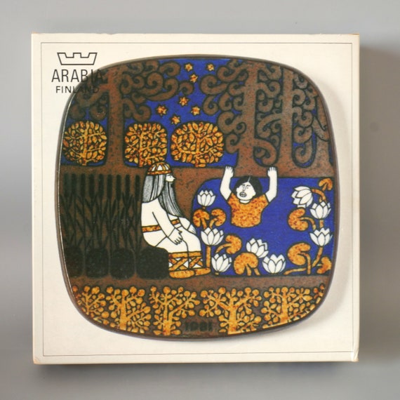 置物 ARABIA - ARABIA Raija Uosikkinen KALEVALA 1981 1981 Arabia Finland Kalevala Annual Plate Vainamoinen's