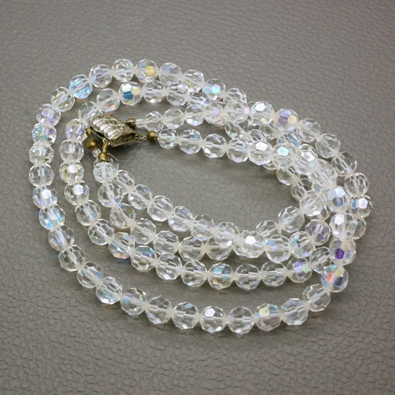 Aurora Borealis Double Strand Necklace 16" Long, … - image 4