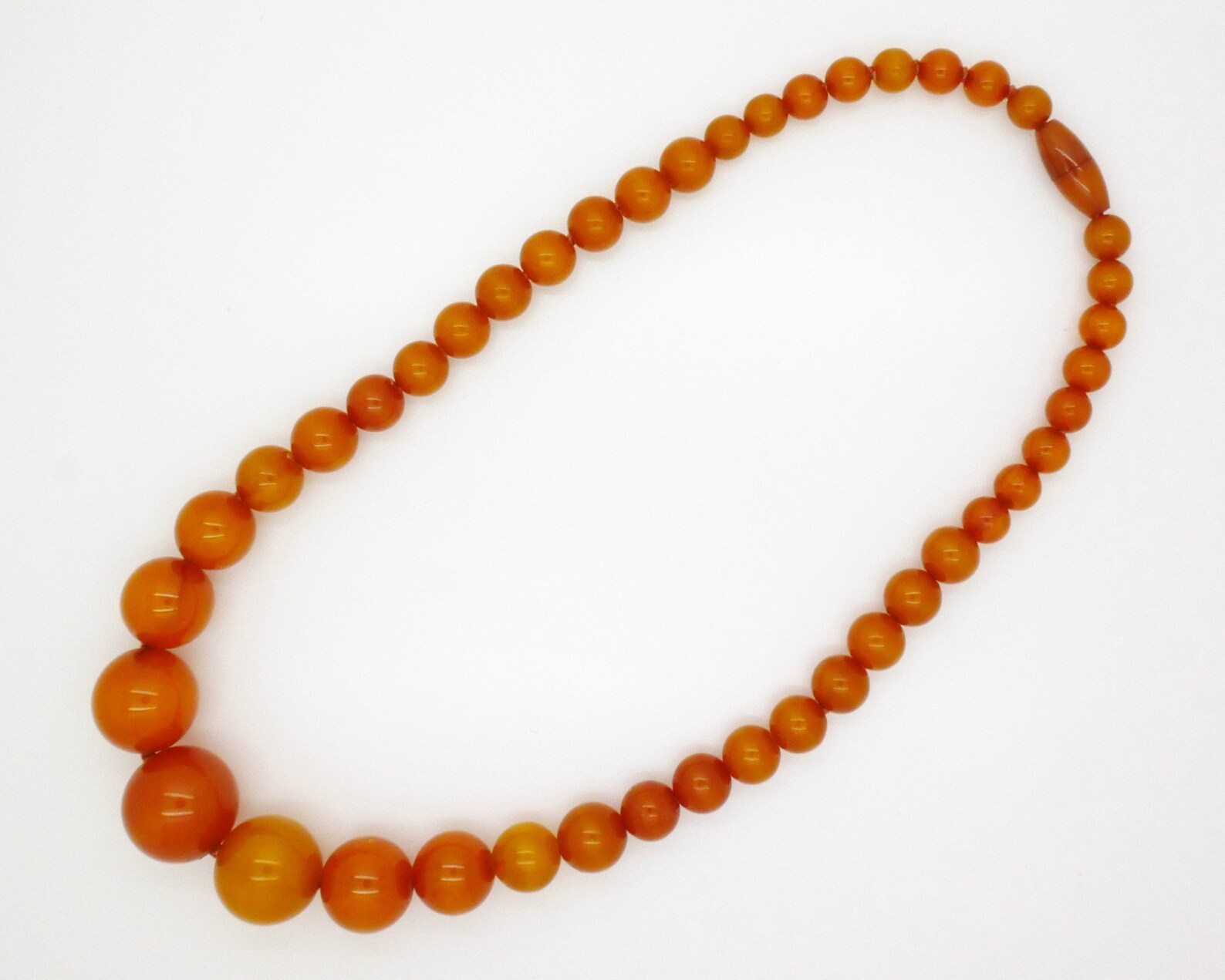 Antique Bakelite Necklace 18 Inch Art Deco Bakelite Amber Etsy