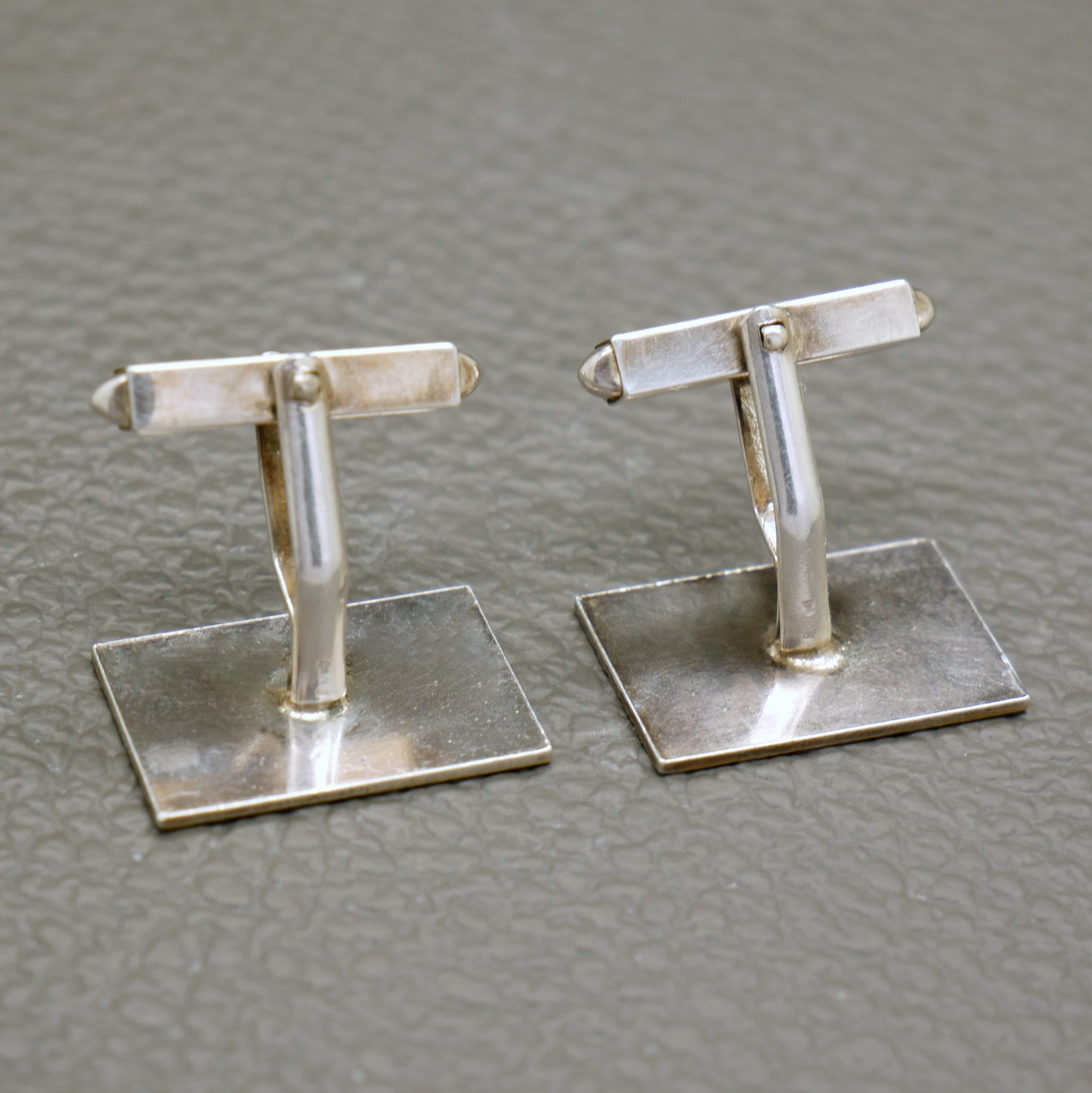 Boutons De Manchette Pour Hommes En Argent 835 Vintage : Finition