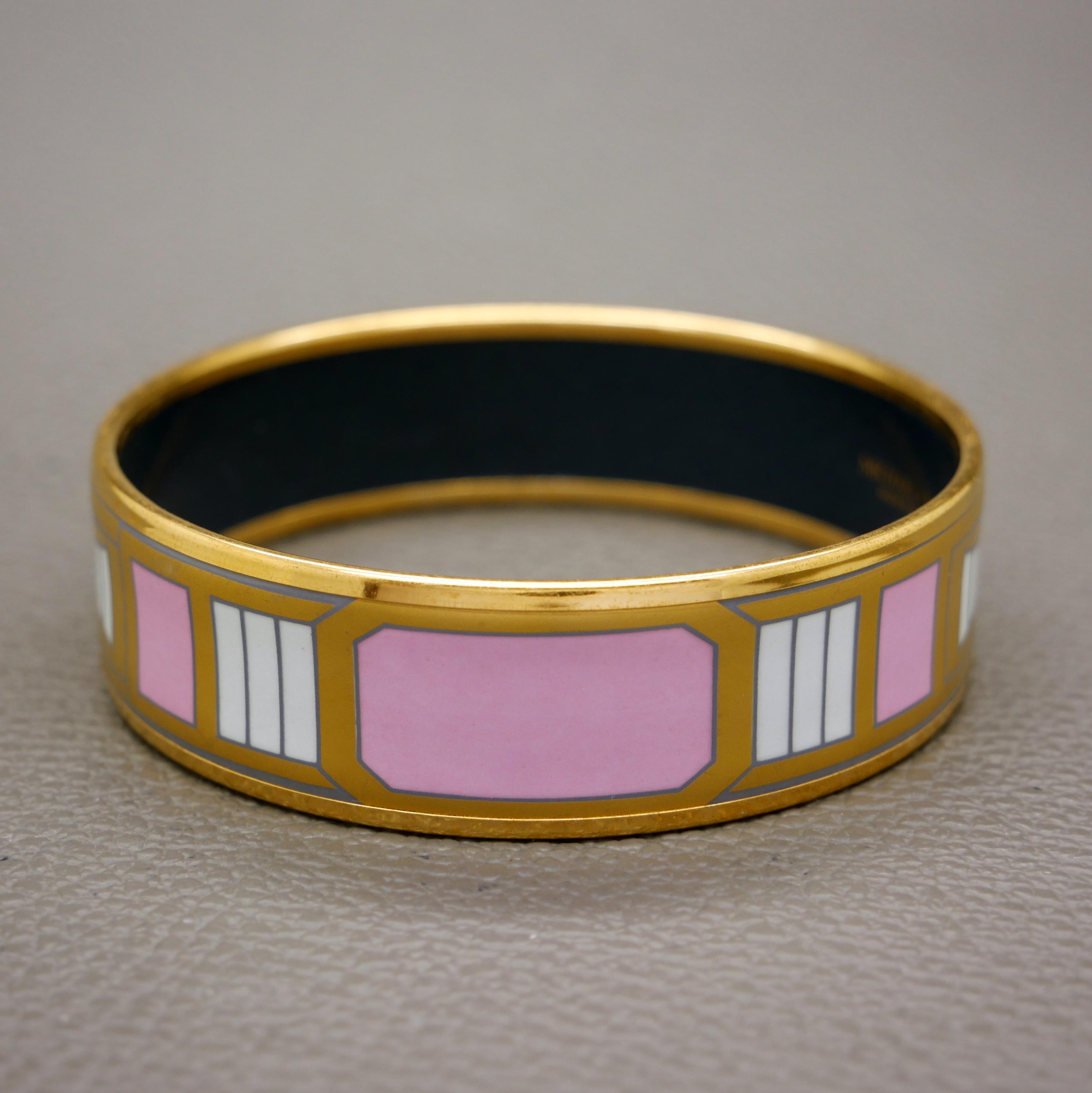 MICHAELA FREY】バングル オーストリア製 幾何学柄 ゴールド縁 Frey