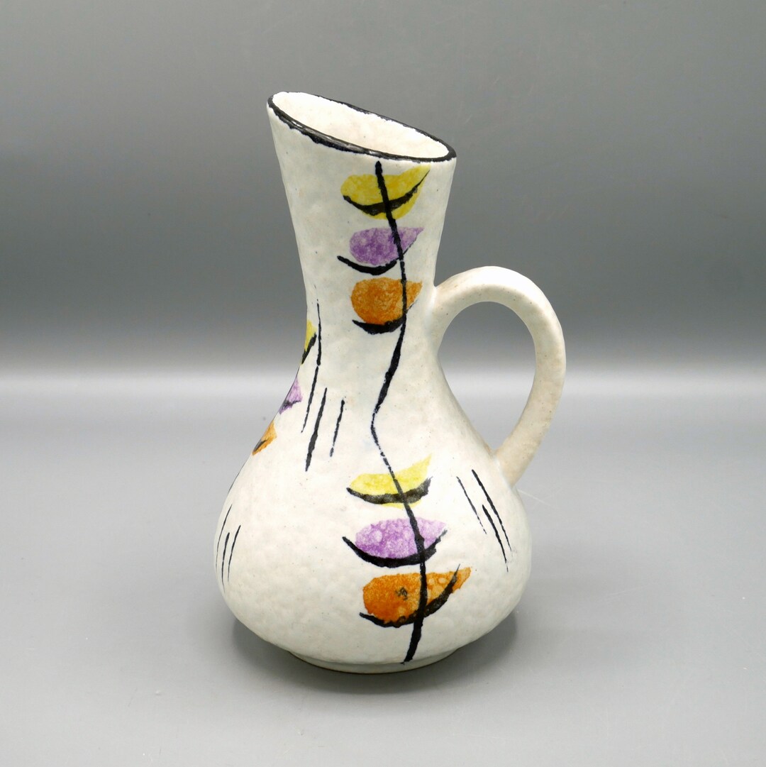 BAY German Ceramic Vase With Handle Marked 298-17 West