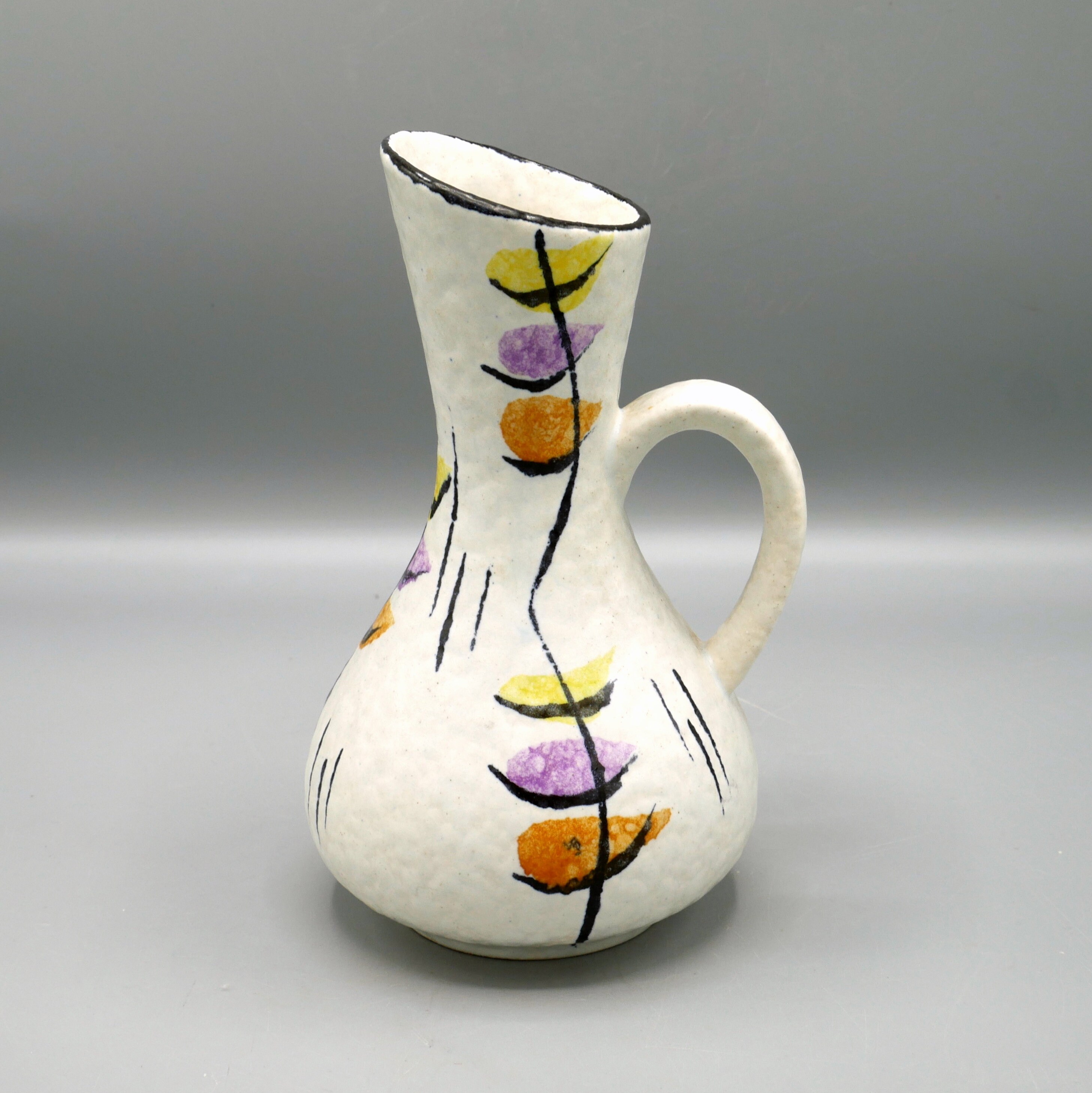 工芸品 Vintage Bay Keramik West German Vase BAY German Ceramic Vase: Mid-century Modern Pottery Decor