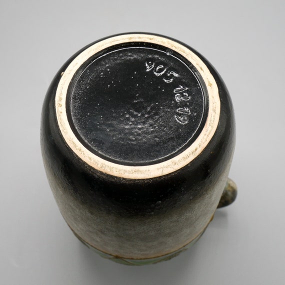 West Germany Jasba Ceramic Vase: 1960s German Fat Lava Studio