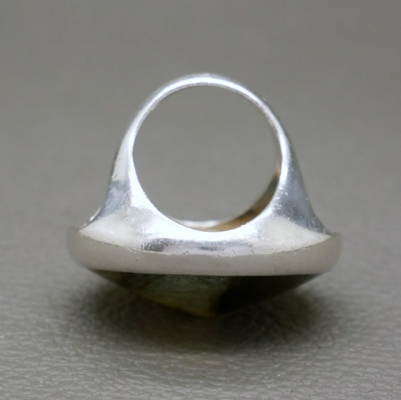 Oversized Labradorite & Sterling Silver Ring, Bru… - image 10