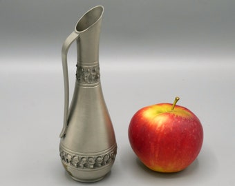Handgefertigte Zinn Vase: Norwegisch Oslo Tinn, H17cm