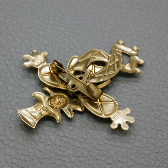 Broche Arlequin Bijou Vintage - Bijou Fantaisie Ancien