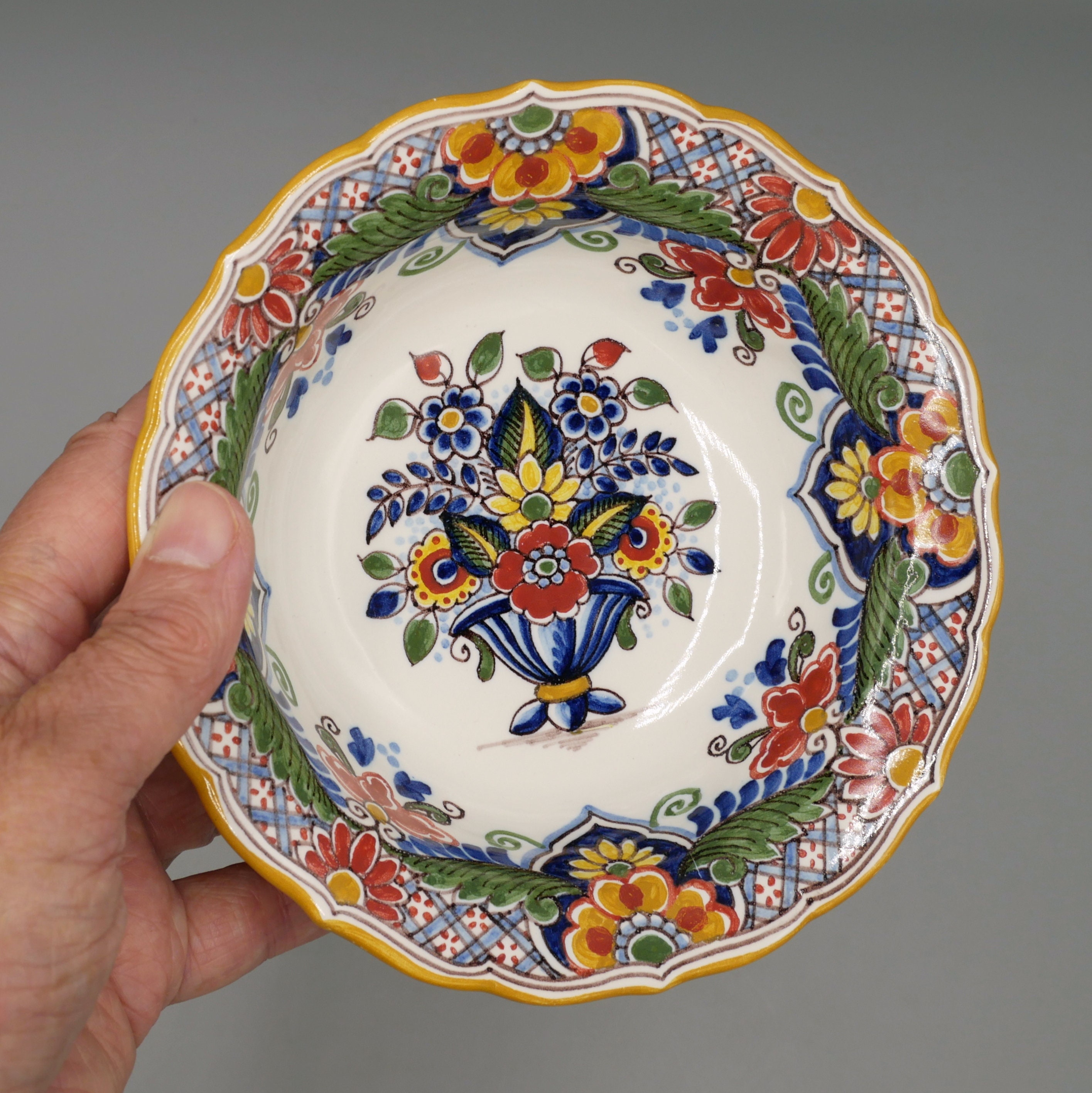 Dutch Makkum Small Serving Bowl D15cm - Royal Tichelaar Polychrome