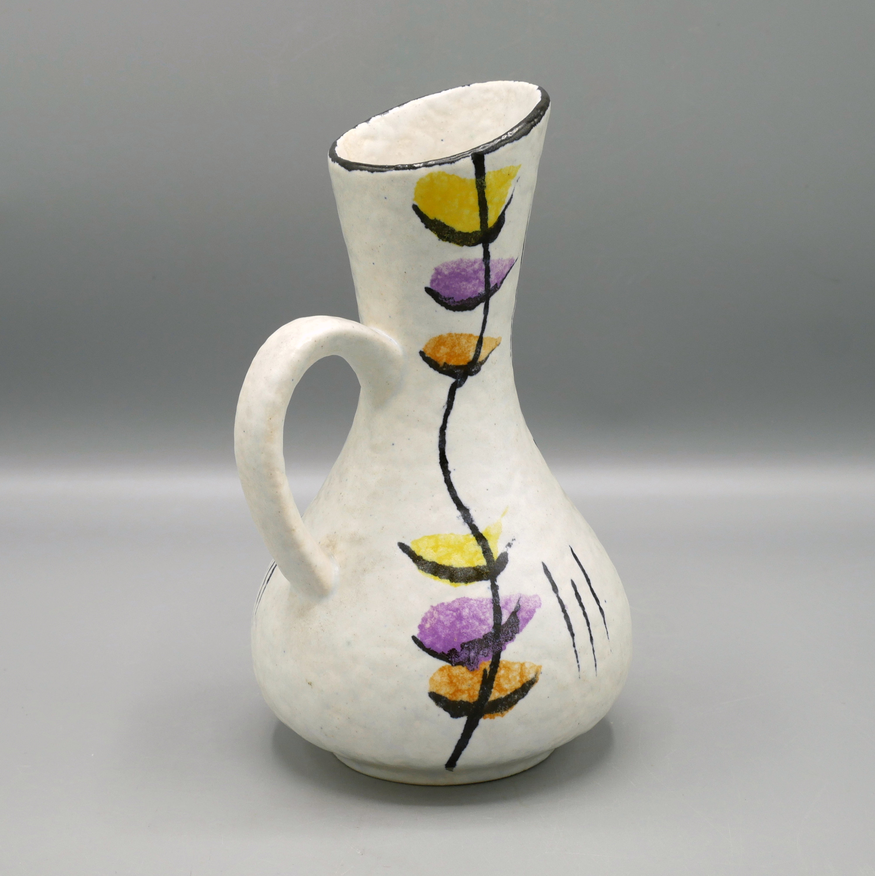 BAY German Ceramic Vase: Mid-century Modern Pottery Decor