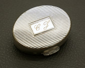 【保存版】 1988 Silver Silver Box, Pill Silver Retro Box, Pill English アンティーク雑貨